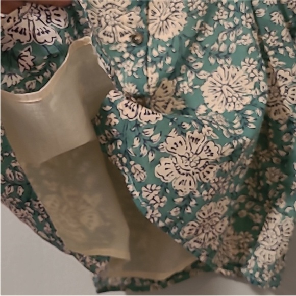 Evereve Lora Floral Green Sleeveless Top Women's M - Picture 6 of 12